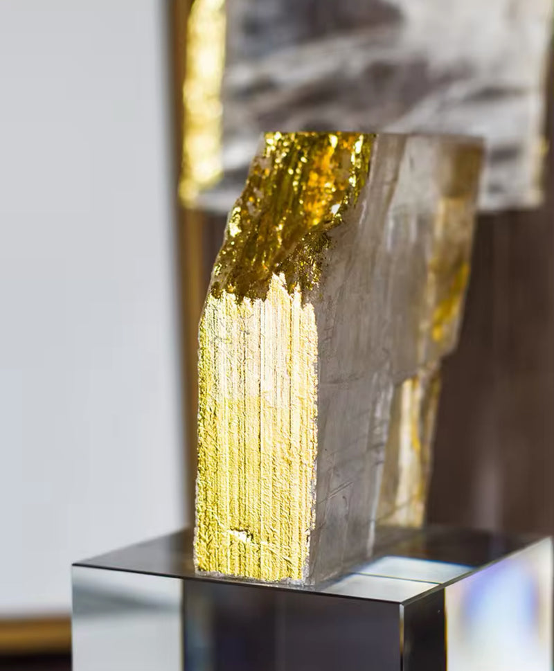 Gold Plated Selenite Sculpture