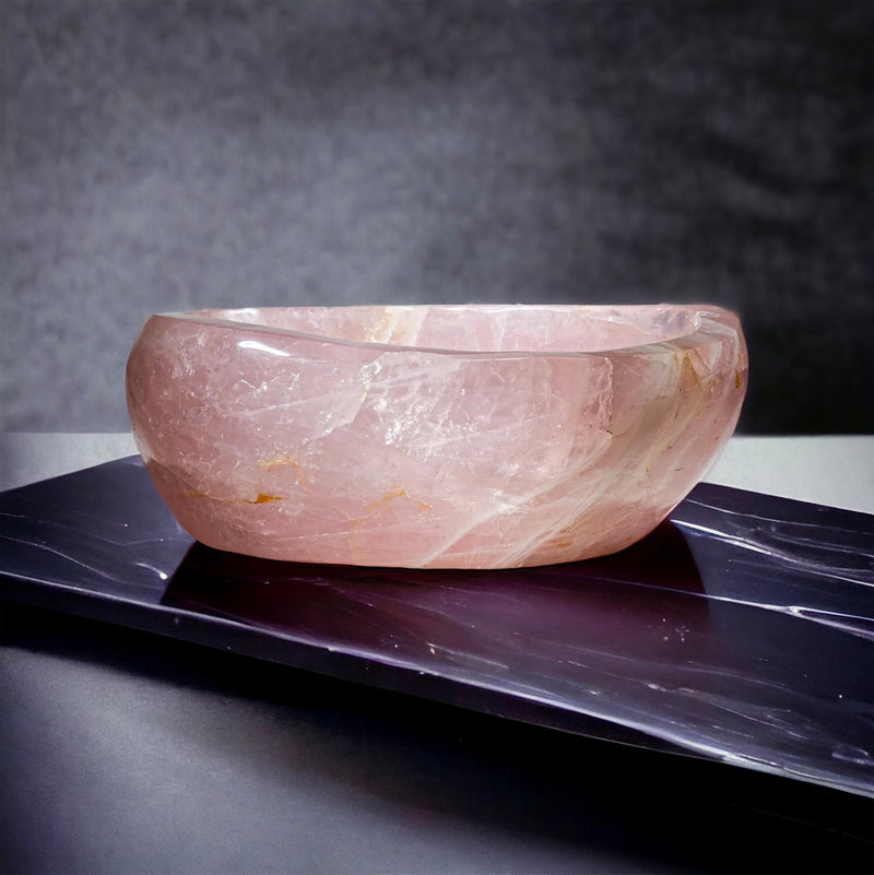 Handmade Rose Quartz Bowl