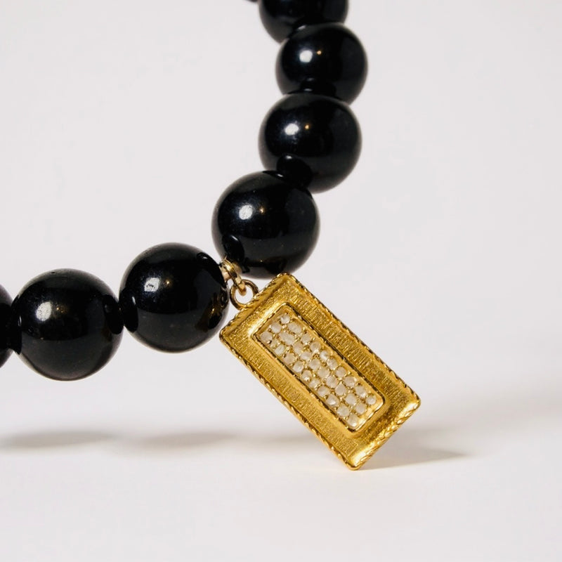 ONYX DIAMOND GAURDIAN BRACELET