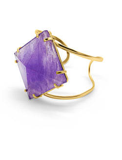 LIGHT PYRAMID AMETHYST PETITE CUFF BRACELET